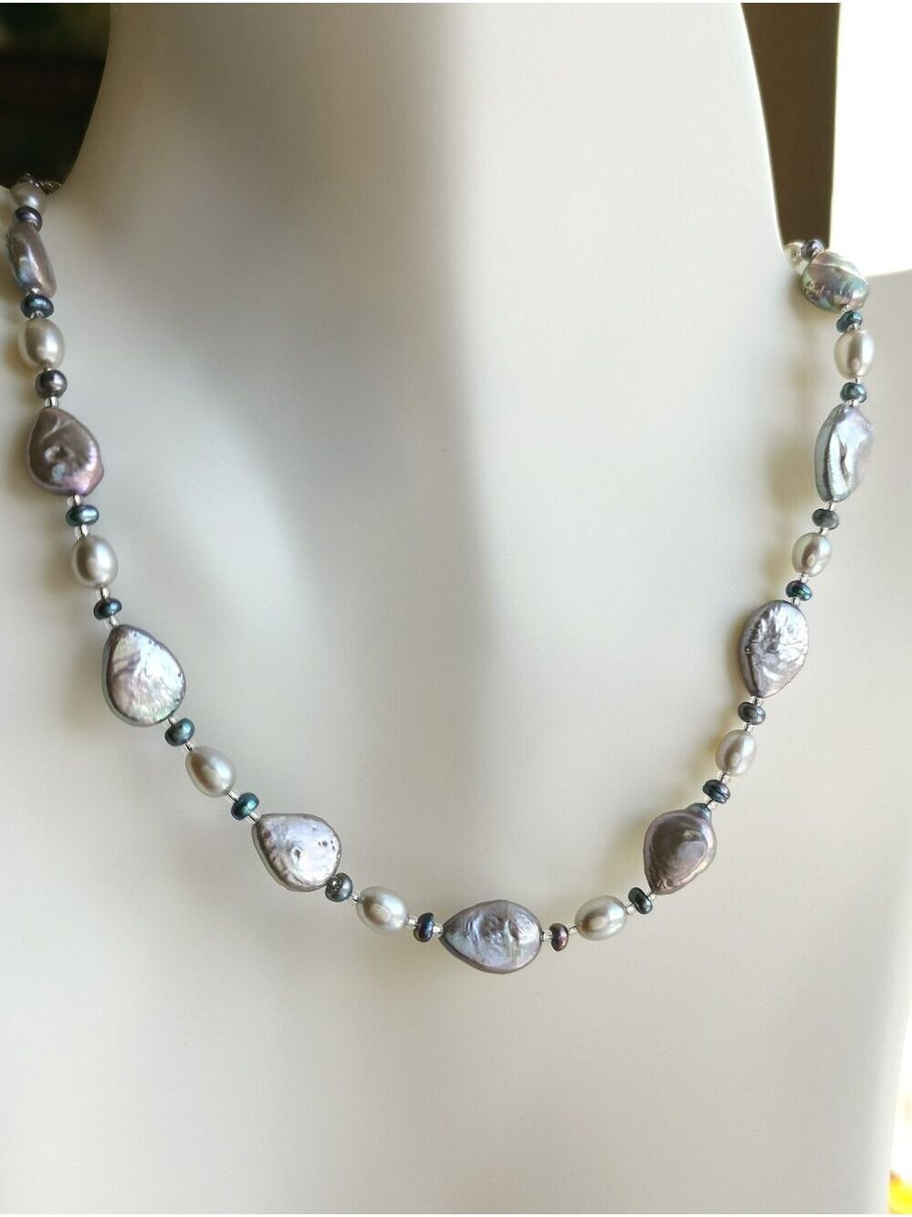 Freshwater Peacock Grey Pearl Necklace 🆕